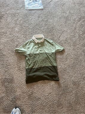 Gap Kids Colorblock Polo Shirt with White Collar - Green
